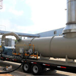 A Portable Thermal Oxidizer Installed at Industrial Facility for Emergency Pollution Abatement