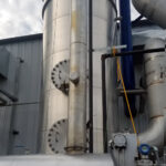 Stack view of Recuperative Thermal Oxidizer performing VOC Abatement for Chemical Processing Industry