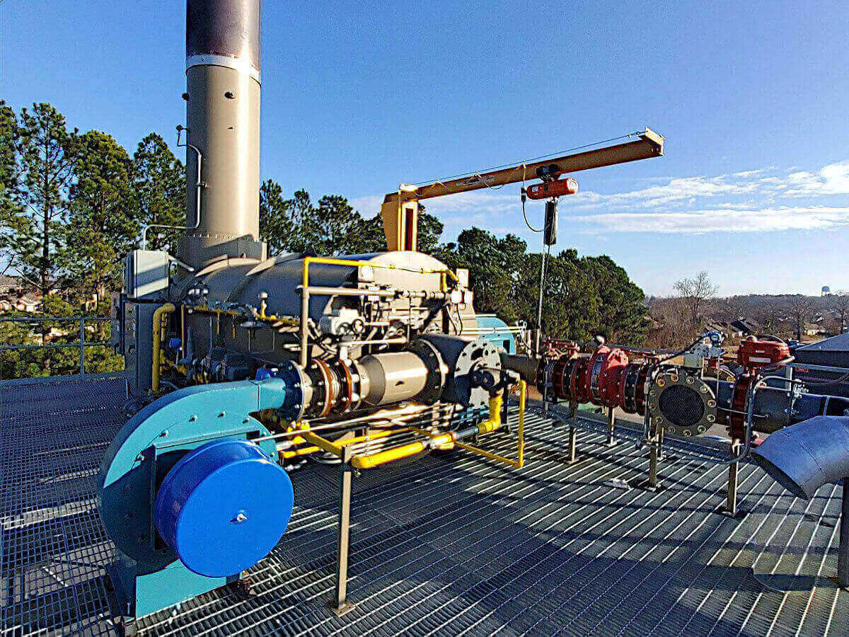 Tan Direct-Fired Thermal Oxidizer Destroys 99.9% VOC from Industrial Exhaust Stream