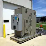 Pollution Systems OEM Electric Catalytic Oxidizer (ERCO) for heptane VOC abatement and NESHAP compliance at a U.S. metal packaging facility.