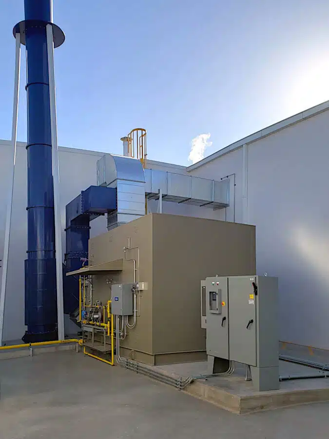 Pollution Systems OEM Recuperative Catalytic Oxidizer (RCO) with integrated controls for Ethylene Oxide (EtO) remediation and regulatory compliance for the contract sterilization industry.