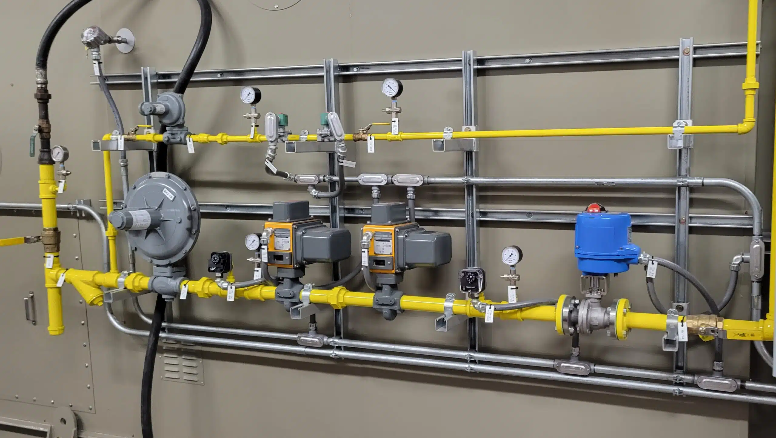 Section of gas train on a Pollution Systems Catalytic Oxidizer.
